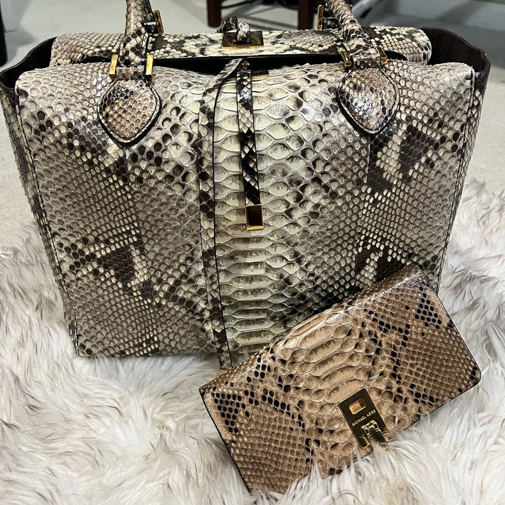 Michael Kors Collection Miranda Tote in Full Python